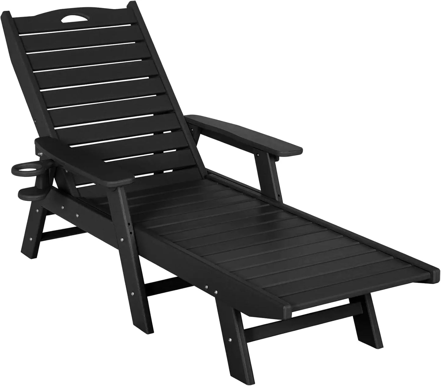 Outdoor Chaise Lounge 5 Position Adjustable Backrest Garden