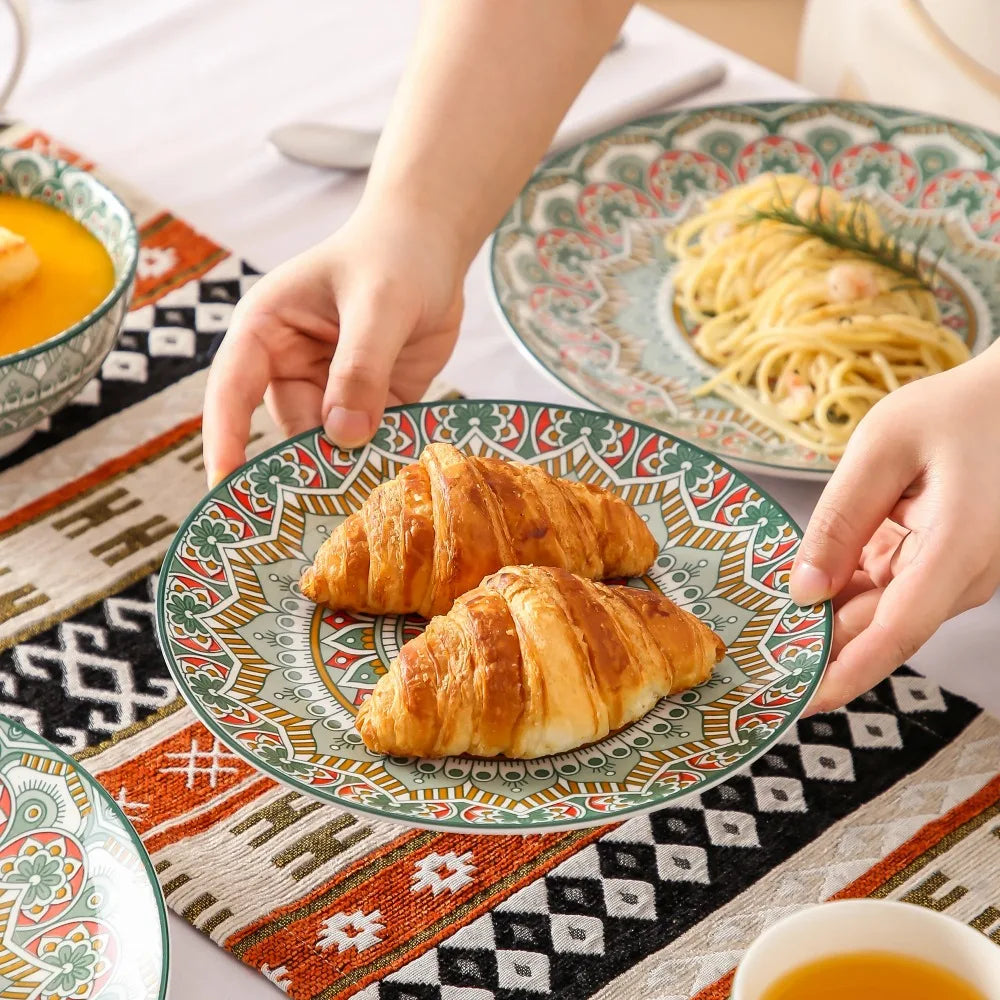Vancasso Bohemian Mandala Ceramic Dinnerware Set 16 Piece