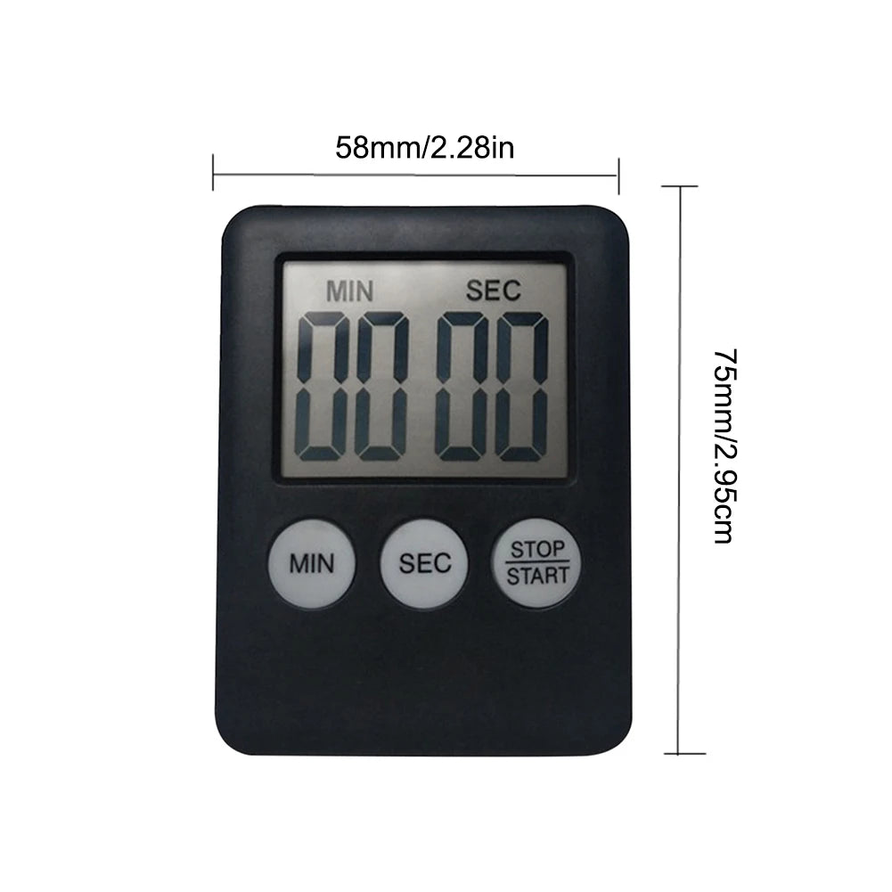 Digital Kitchen Timer Stopwatch With LCD Display Clip