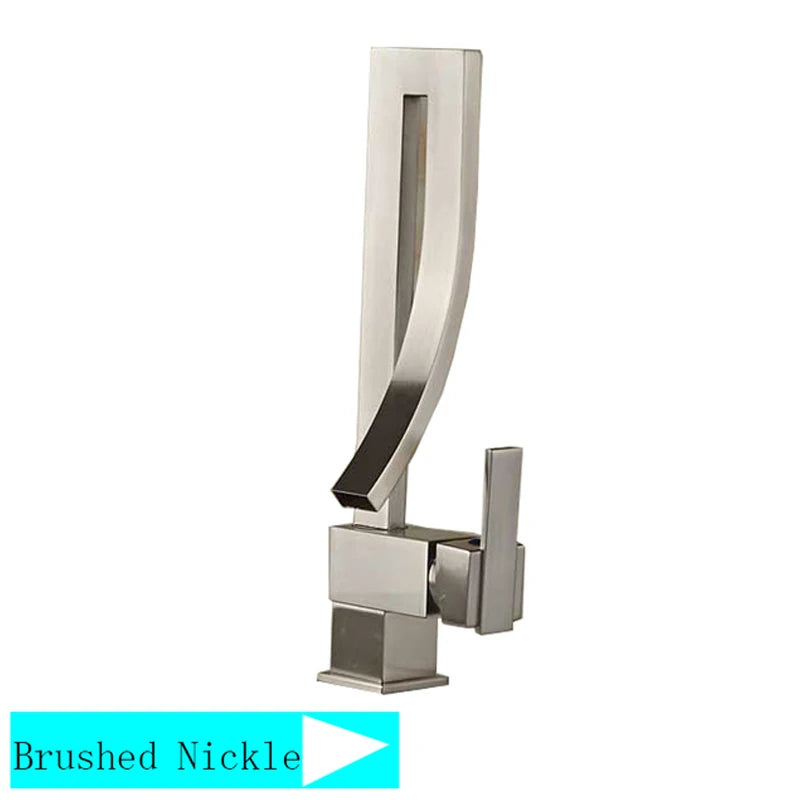Wanmivezlo Brass Deck Mounted Waterfall Basin Faucet
