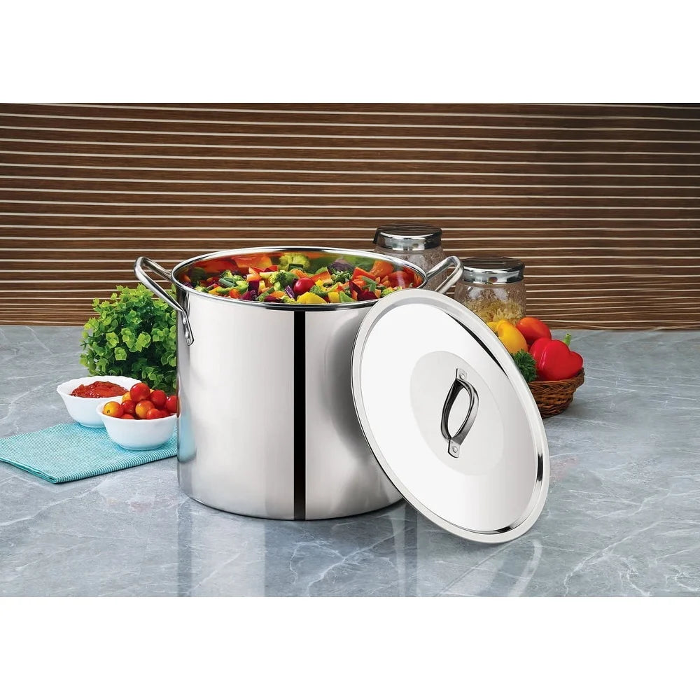 12 Quart Stainless Steel Stock Pot With Stay Cool Handles