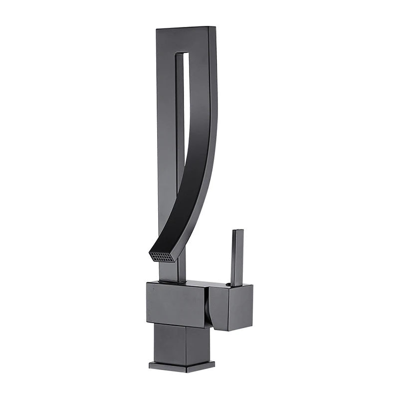 Wanmivezlo Brass Deck Mounted Waterfall Basin Faucet