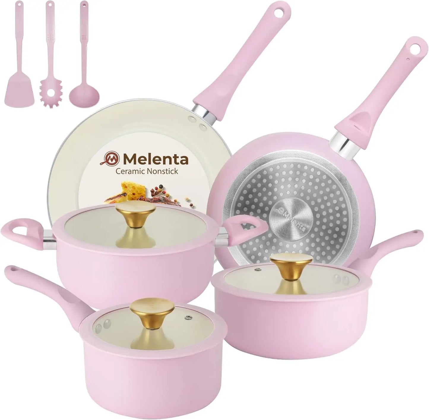 Nonstick Ceramic 11 Piece Cookware Set Induction Compatible