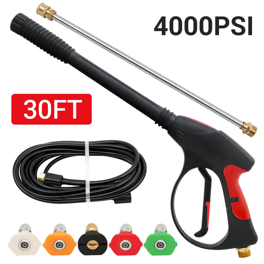 High Pressure Washer Gun 4000 PSI Spray Lance With Nozzles