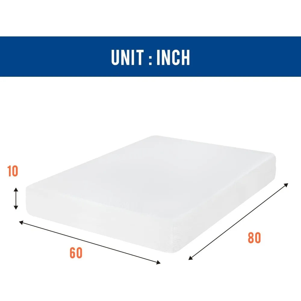 Queen Memory Foam Mattress 10 Inch Medium Firm Bed In Box