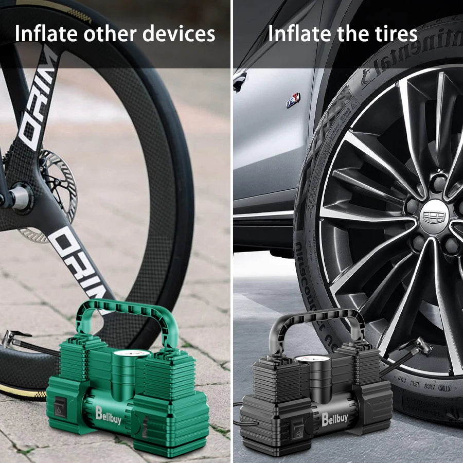 Ultra Fast Car Tire Pump 12V Corded Inflation In 5 Minutes
