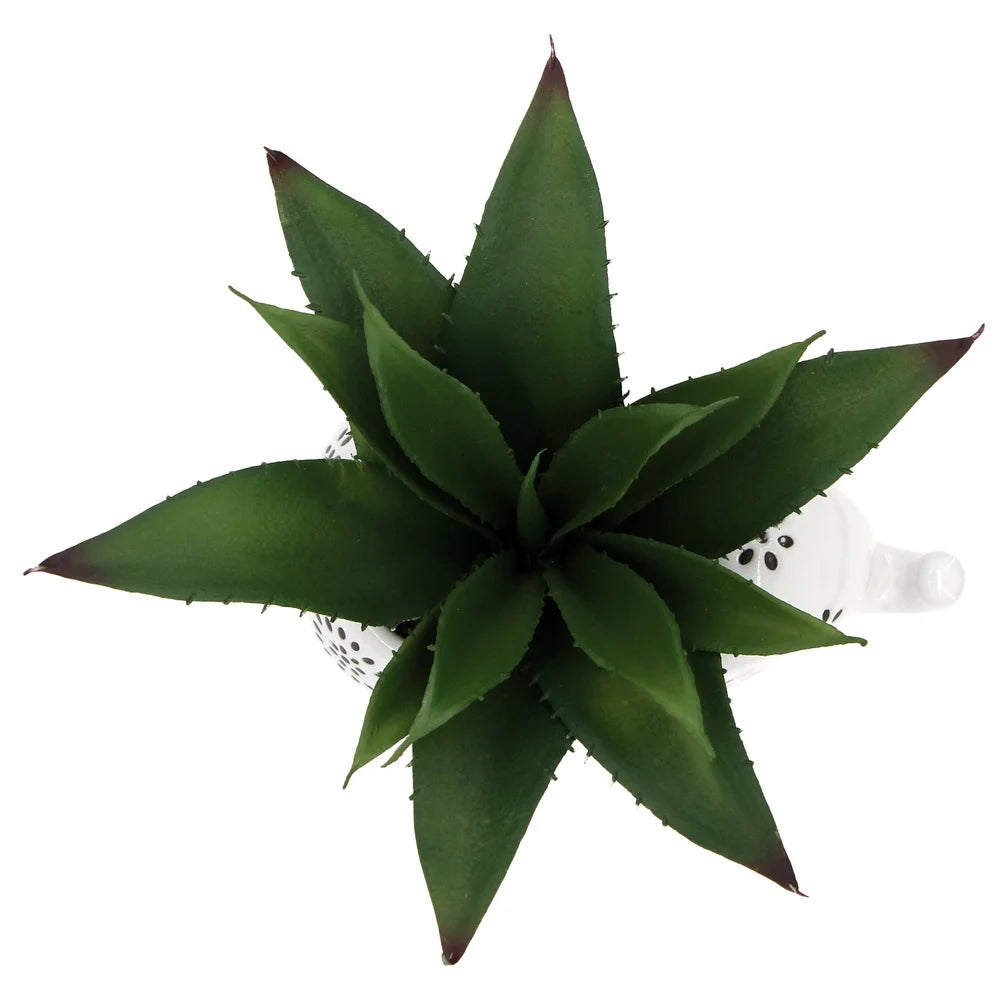Artificial Agave Plant in Elephant Ceramic Planter Home Decor