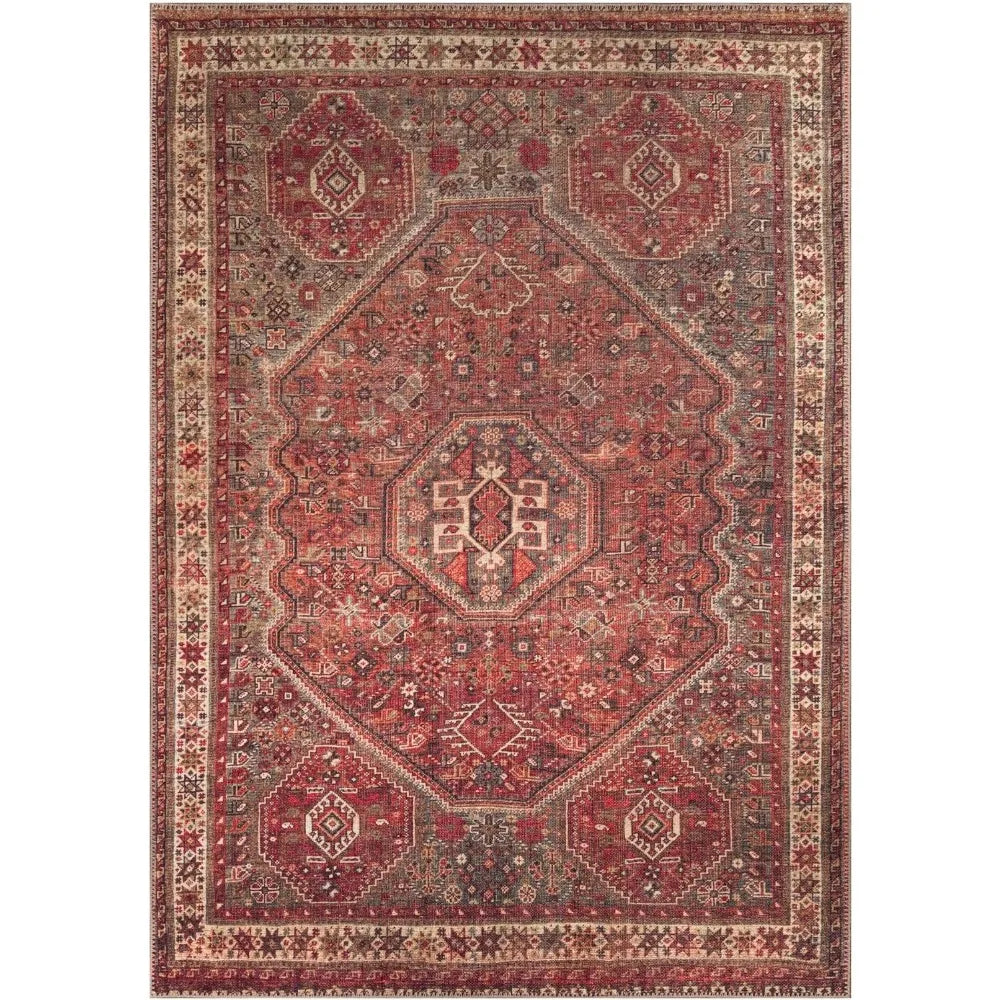 Keen Home Design 4x6 Rug - Machine Washable Area Rug with Non-Slip Backing, Ideal for Living Room, Dining Room, Bedroom - Vintag
