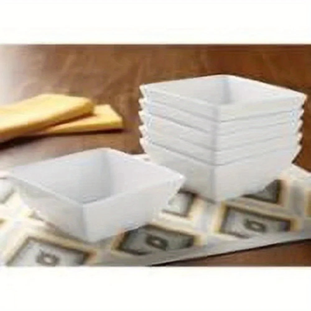 Square Porcelain Dinnerware 16 Piece White Oven Safe 450F