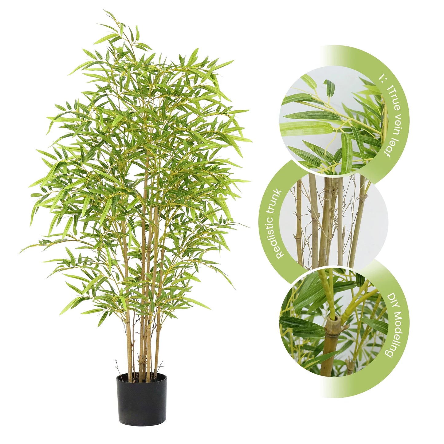 48 Inch Bamboo Artificial Tree Faux Plant For Office Decor