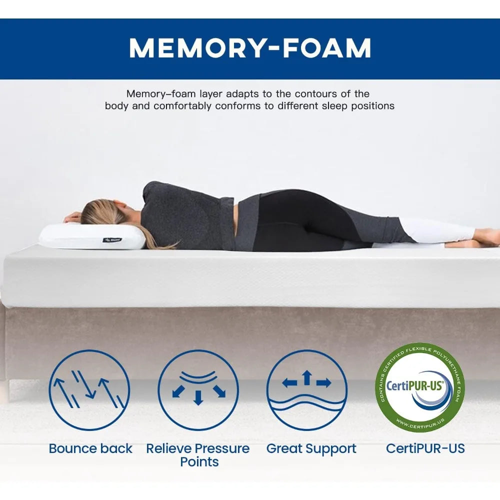 Queen Memory Foam Mattress 10 Inch Medium Firm Bed In Box