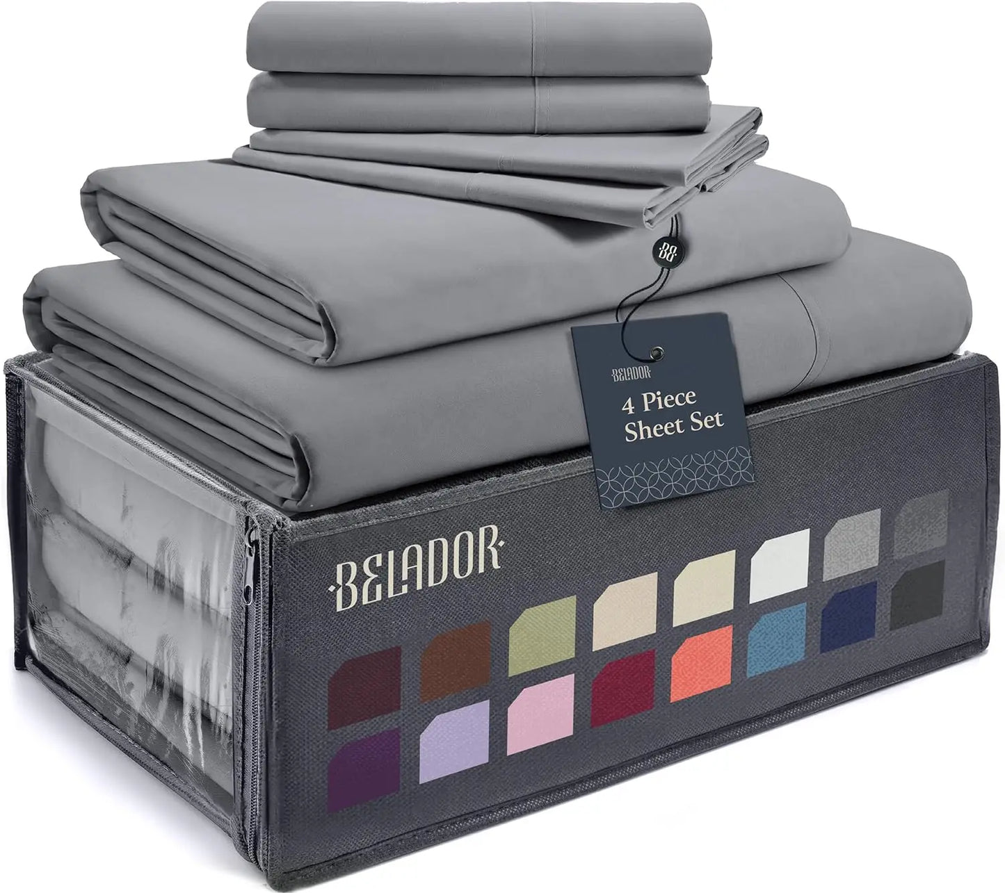 Luxury 6 Piece Queen Bed Sheets Pillowcases Wrinkle Free
