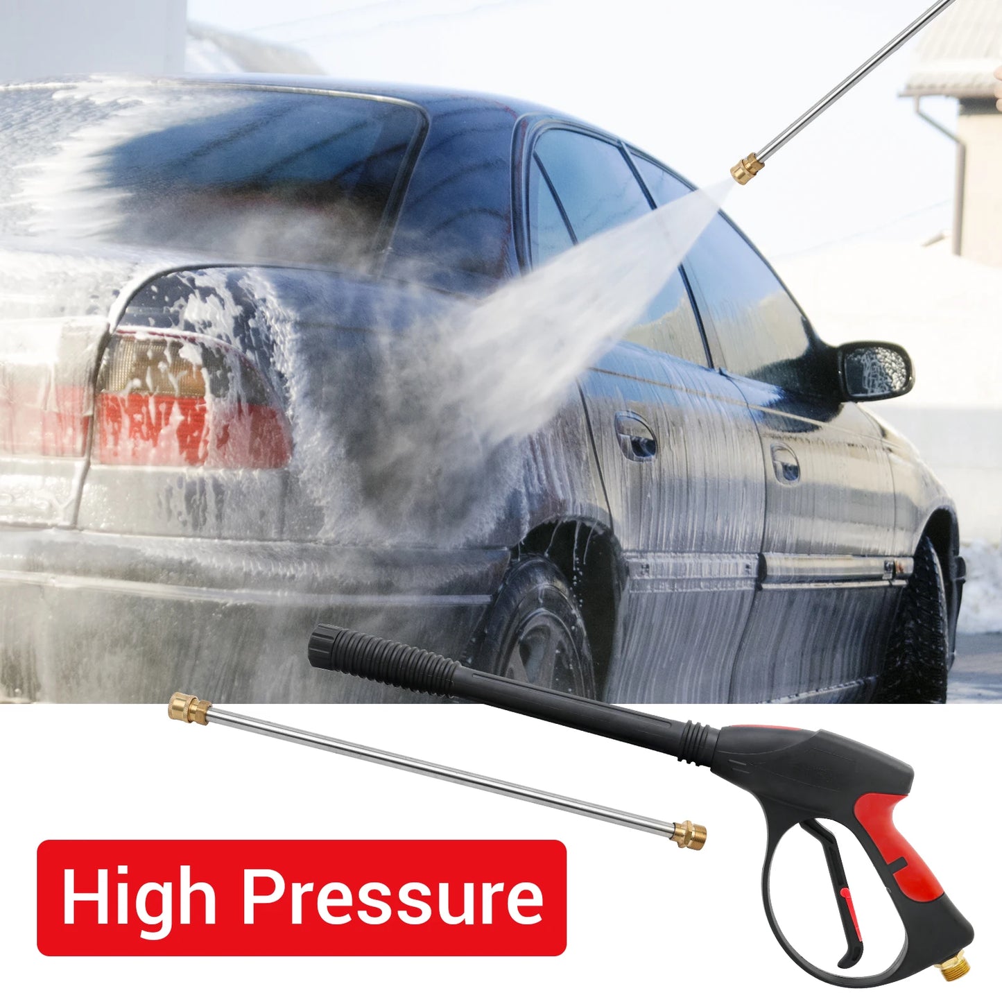 High Pressure Washer Gun 4000 PSI Spray Lance With Nozzles