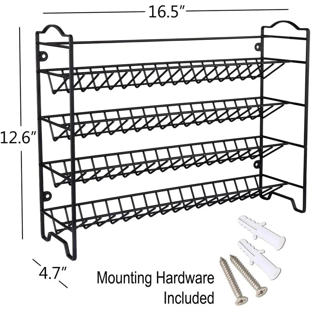 Spice Rack Organizer With 36 Jars And Labels Chalk Marker