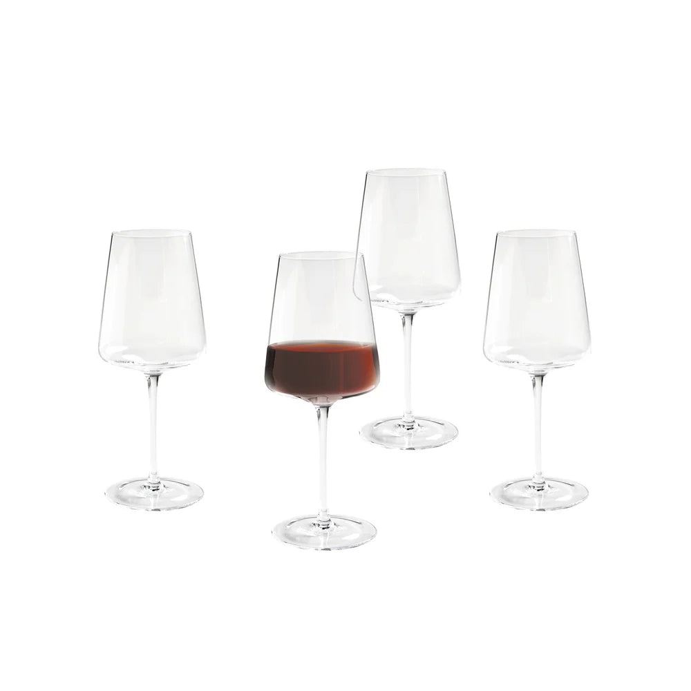 Clear Flared Red Wine Glasses 17oz Set Of 4 Dishwasher Safe