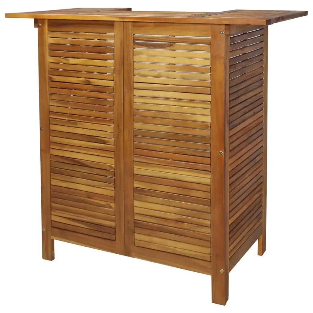 Natural Acacia Wood Garden Bar Set 3 Piece Outdoor Patio