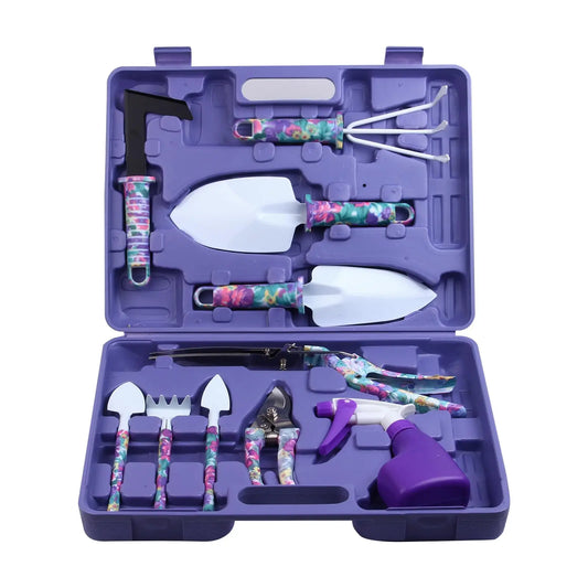 Horticultural Planting Garden Tools Set Floral Print Branch Scissors Spray Can Weeder Pruner Shears Sprayer Garden Hand Tools