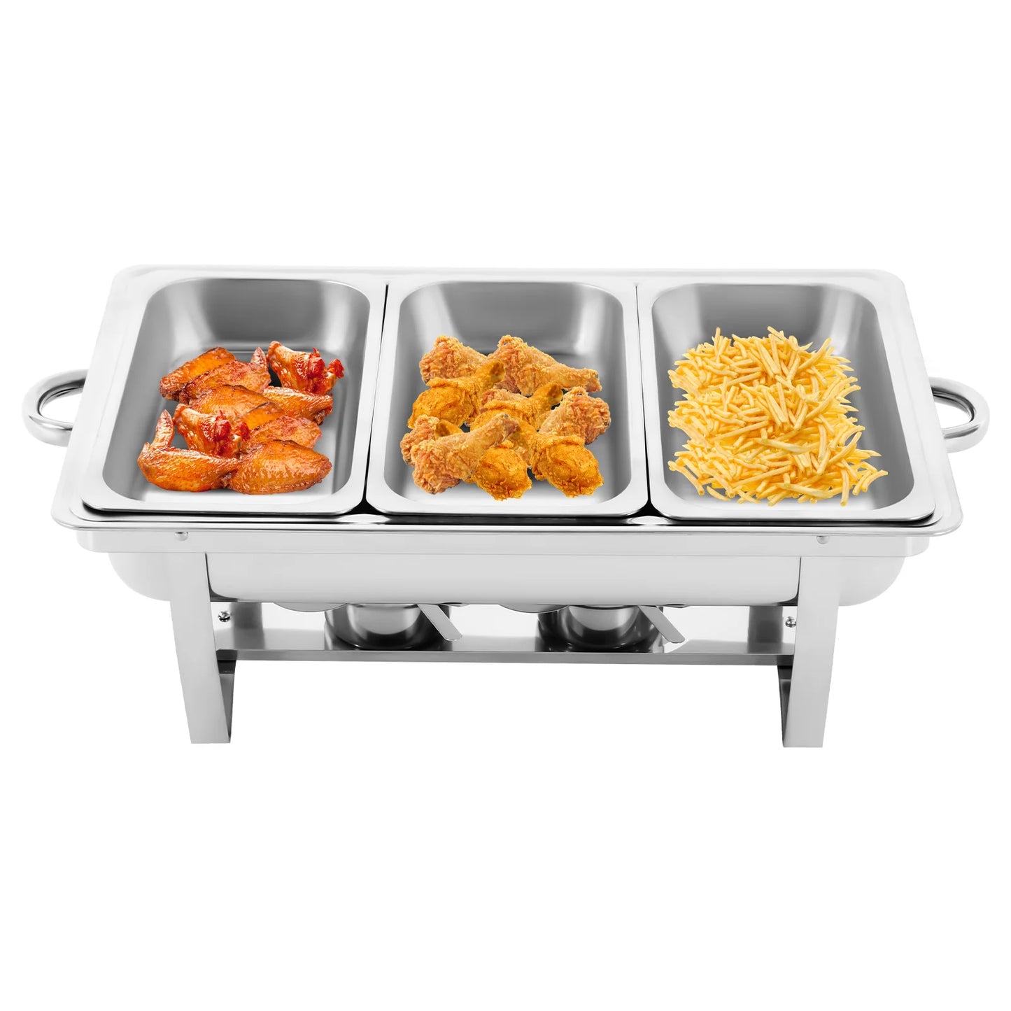 7.5L Stainless Steel Chafing Dish Buffet Set Folding Frame
