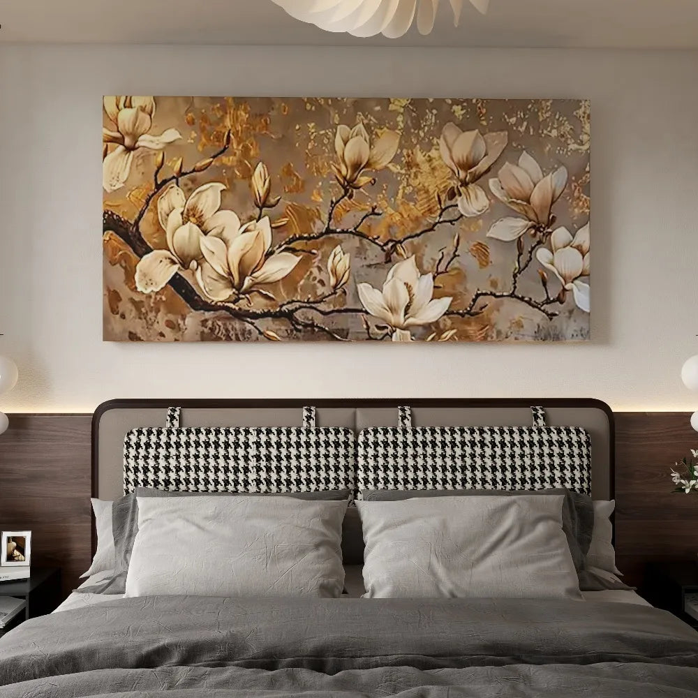 Golden Lily Canvas Art With 1.5 Inch Wood Frame Mural