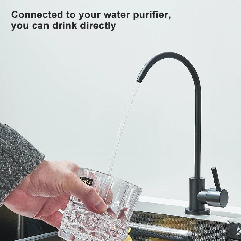 Single Bowl Kitchen Sink Stainless Steel Rainfall Faucet