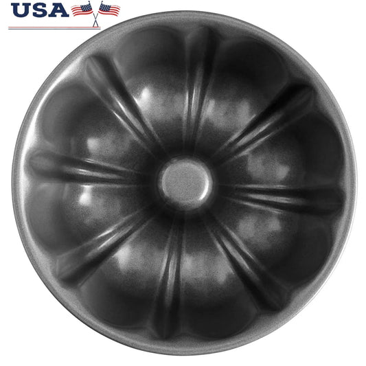 Non Stick Bundt Pan 6Inch Fluted Tube Oven Safe 450F