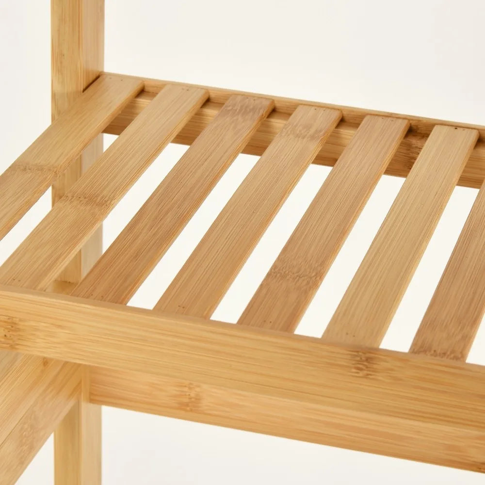 Bamboo Over The Toilet Bathroom Cabinet Storage Rack Space Saver 4 Tier Shelves