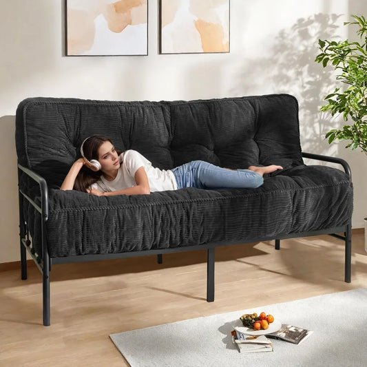 8 Inch Full Size Futon Mattress Ultra Thick Tufted Sofa