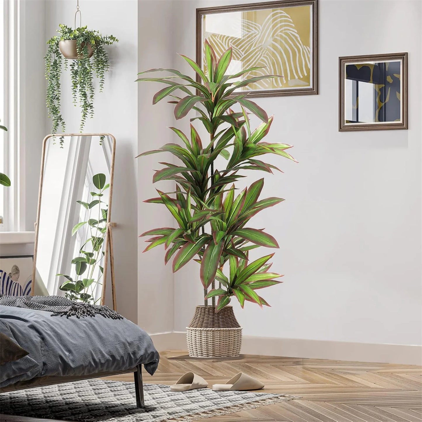 Artificial Dracaena Indoor Plant In Pot With Branches