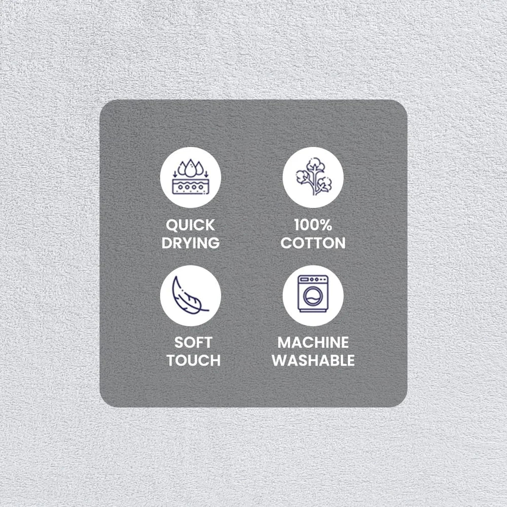 10 Piece Cotton Towel Set Quick Dry Towels Popcorn Border