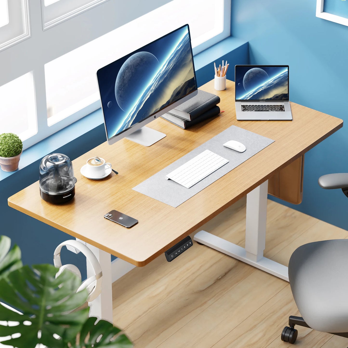 JHK Electric Standing Desk Height Adjustable 40x24 Inches