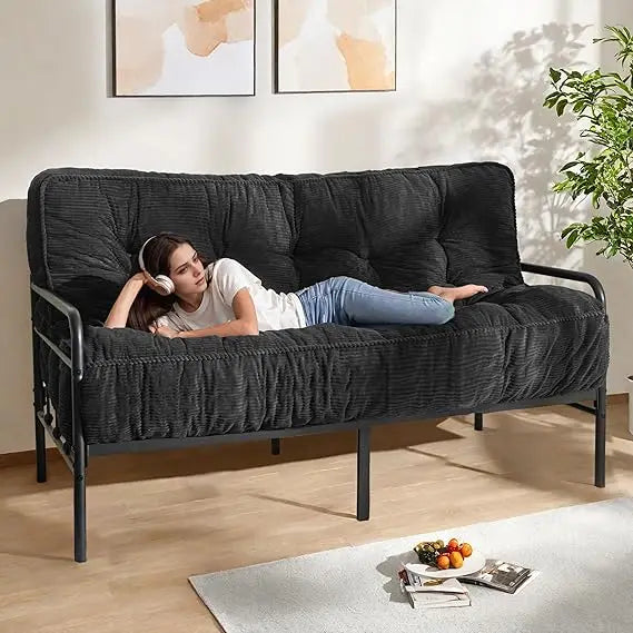 8 Inch Full Size Futon Mattress Ultra Thick Tufted Sofa