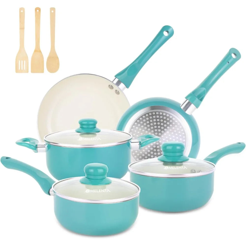 Nonstick Ceramic 11 Piece Cookware Set Induction Compatible