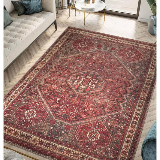 Keen Home Design 4x6 Rug - Machine Washable Area Rug with Non-Slip Backing, Ideal for Living Room, Dining Room, Bedroom - Vintag