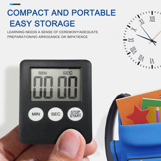 Digital Kitchen Timer Stopwatch With LCD Display Clip
