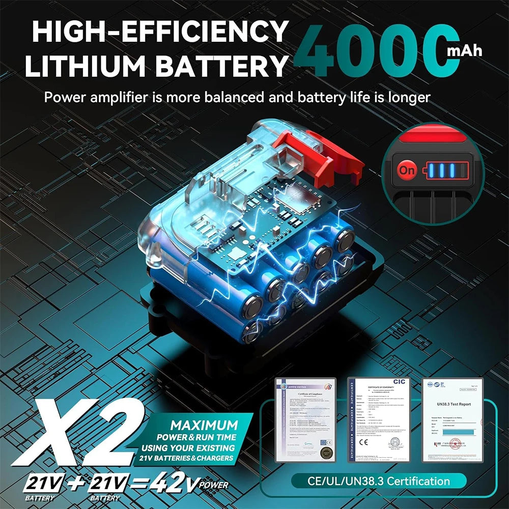 Seesii 8 Inch Electric Chainsaw Cordless Wood Cutter Pruner