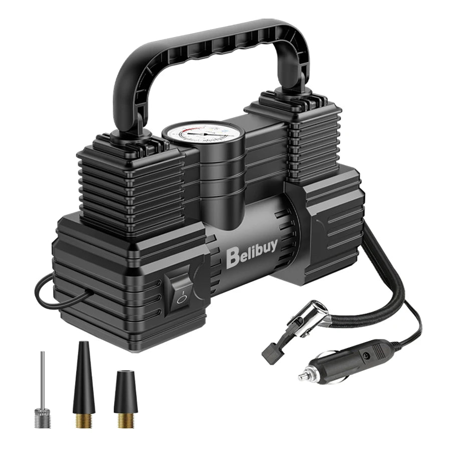 Ultra Fast Car Tire Pump 12V Corded Inflation In 5 Minutes