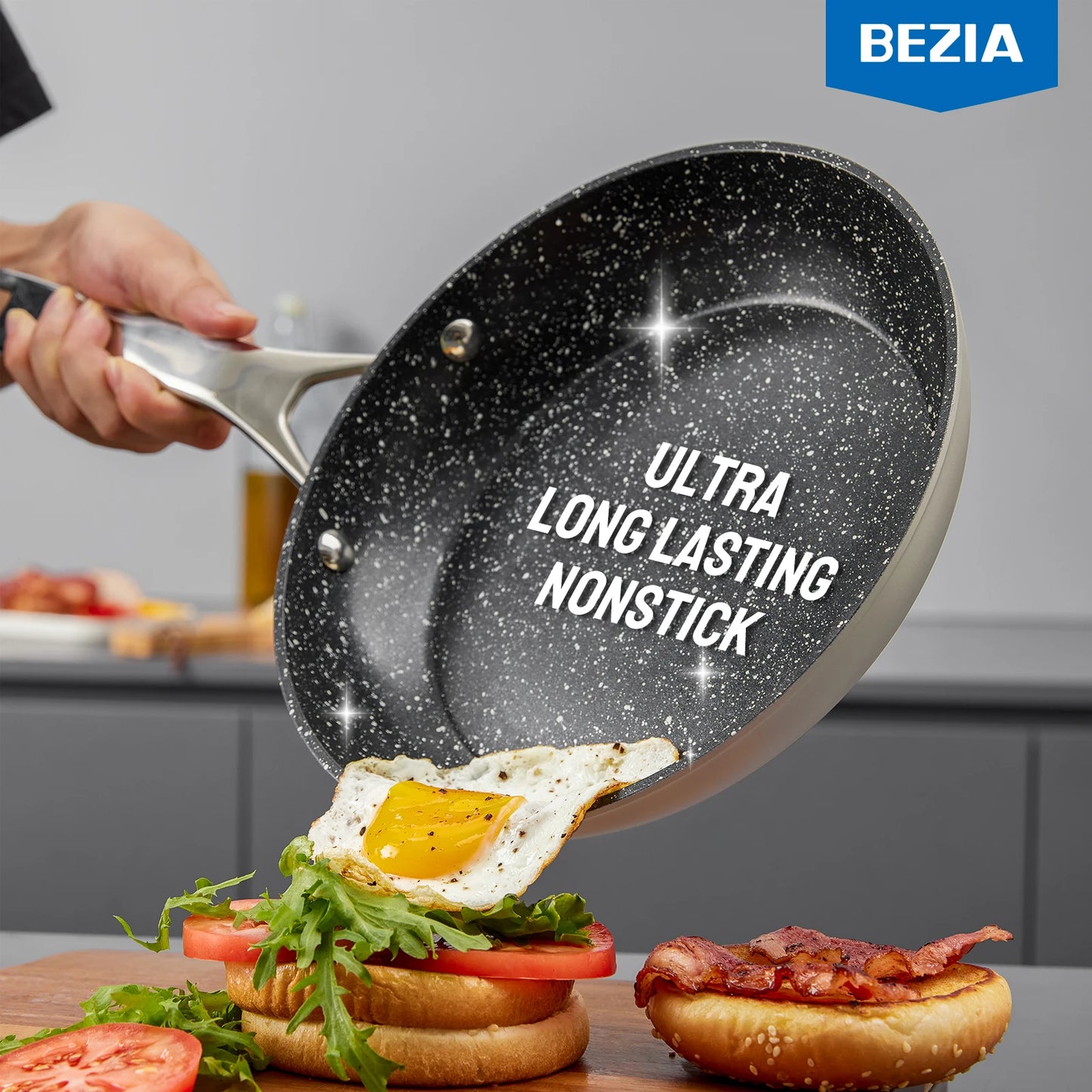 Induction Cookware Nonstick 10-Piece Set Pots and Pans for Induction