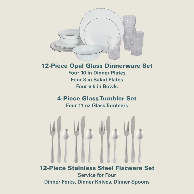 74 Piece Kitchen Box Cookware Set With Pots Pans Dinnerware