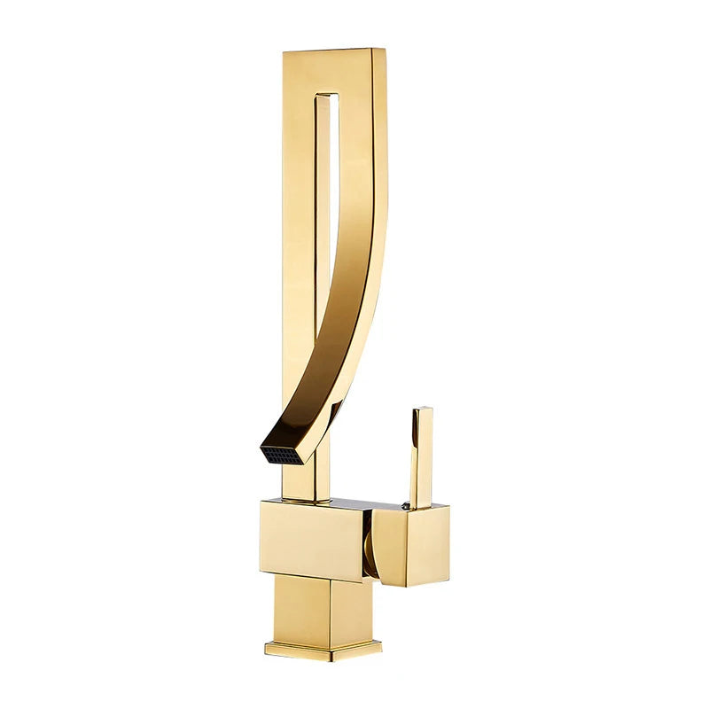 Wanmivezlo Brass Deck Mounted Waterfall Basin Faucet