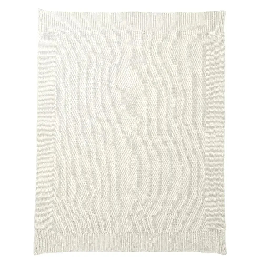 Knit Papyrus Throw Cotton Recycled Polyester Reversible Breathable 50" x 60" Unisex Gift Option