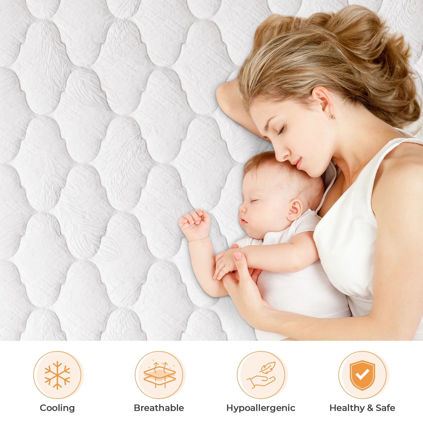 Vesgantti Queen Mattress Gel Memory Foam Pocket Spring